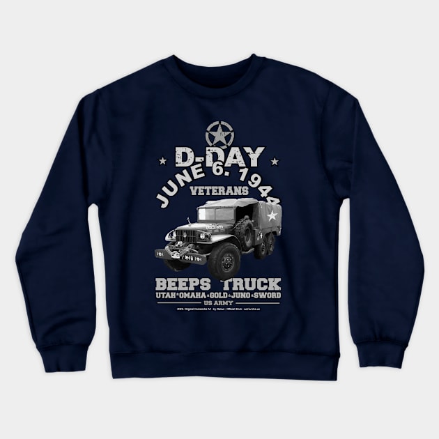 D-DAY Veterans US Army Beeps truck Crewneck Sweatshirt by comancha